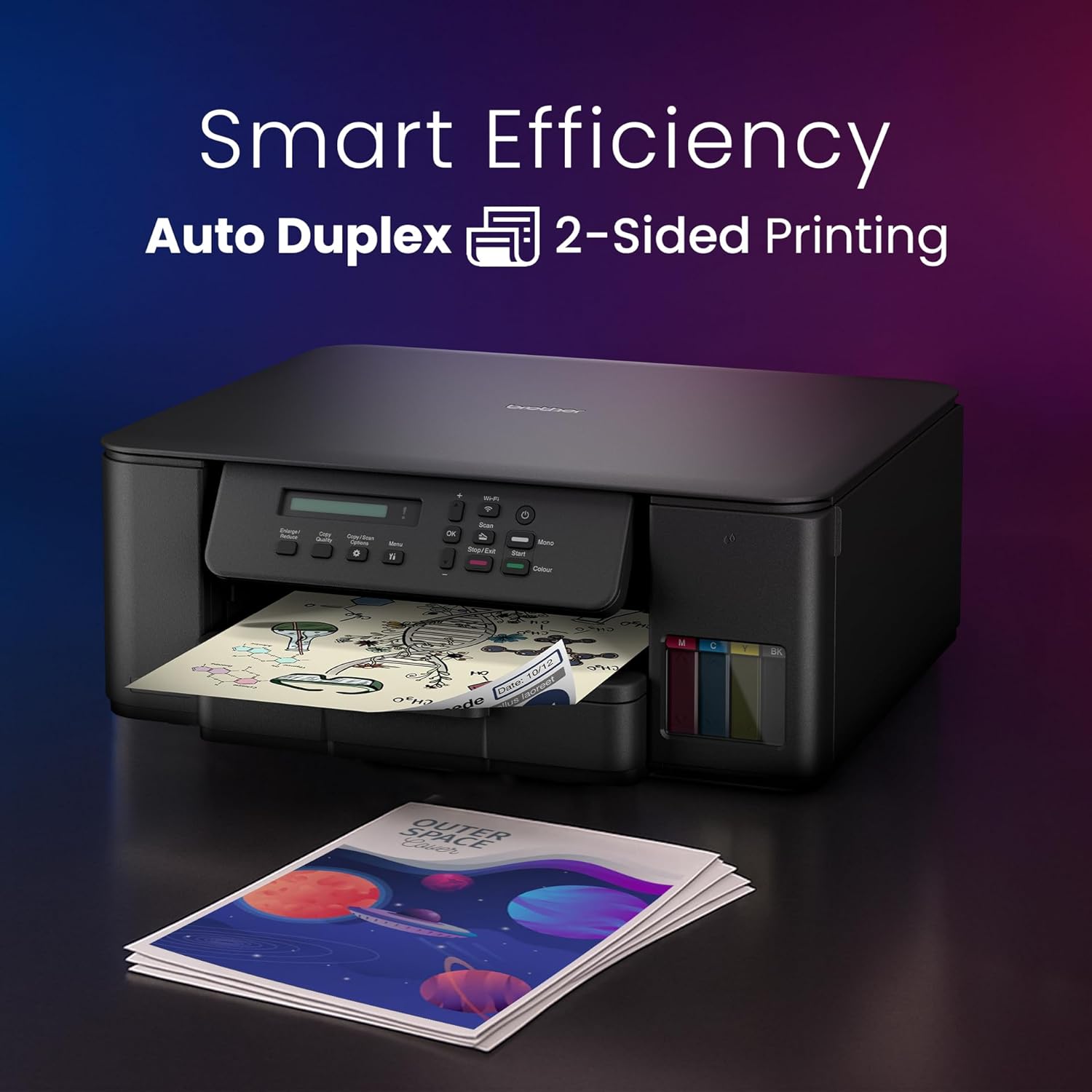 Brother Ink Tank DCP-T730DW (New Launch) WIFI Auto Duplex Color Multifunction Printer (Print Scan Copy), ADF, Print Upto 15K Pages Black & 5K in Color Each for(CMY), Extra Black Ink, Free Installation
